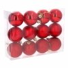 Bombki 12szt 4cm Czerwone KR1200D [50op]